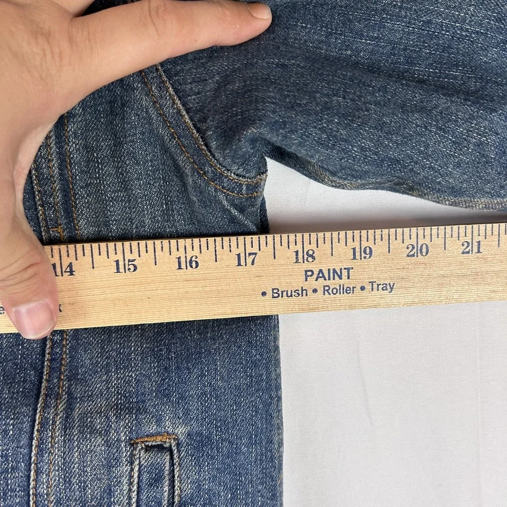 Old Navy Jacket Youth Medium Sherpa Lined Denim Trucker Shearling‎ Collar Warm
